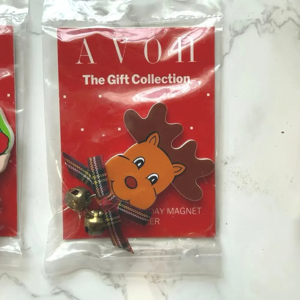 VTG 90s Avon Bell Buddy Christmas Magnets Set of 3 NIB